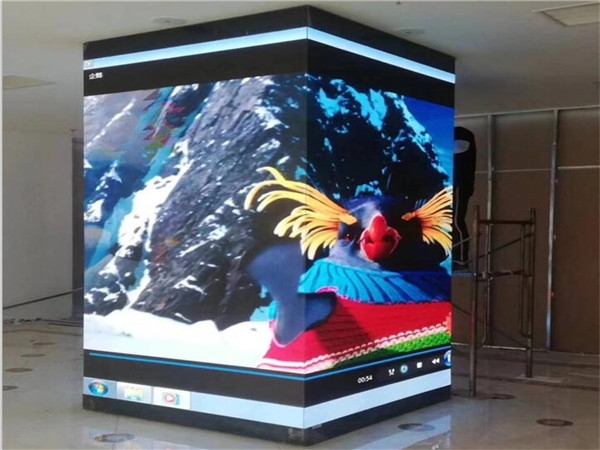 P4 indoor pillar corner led screen